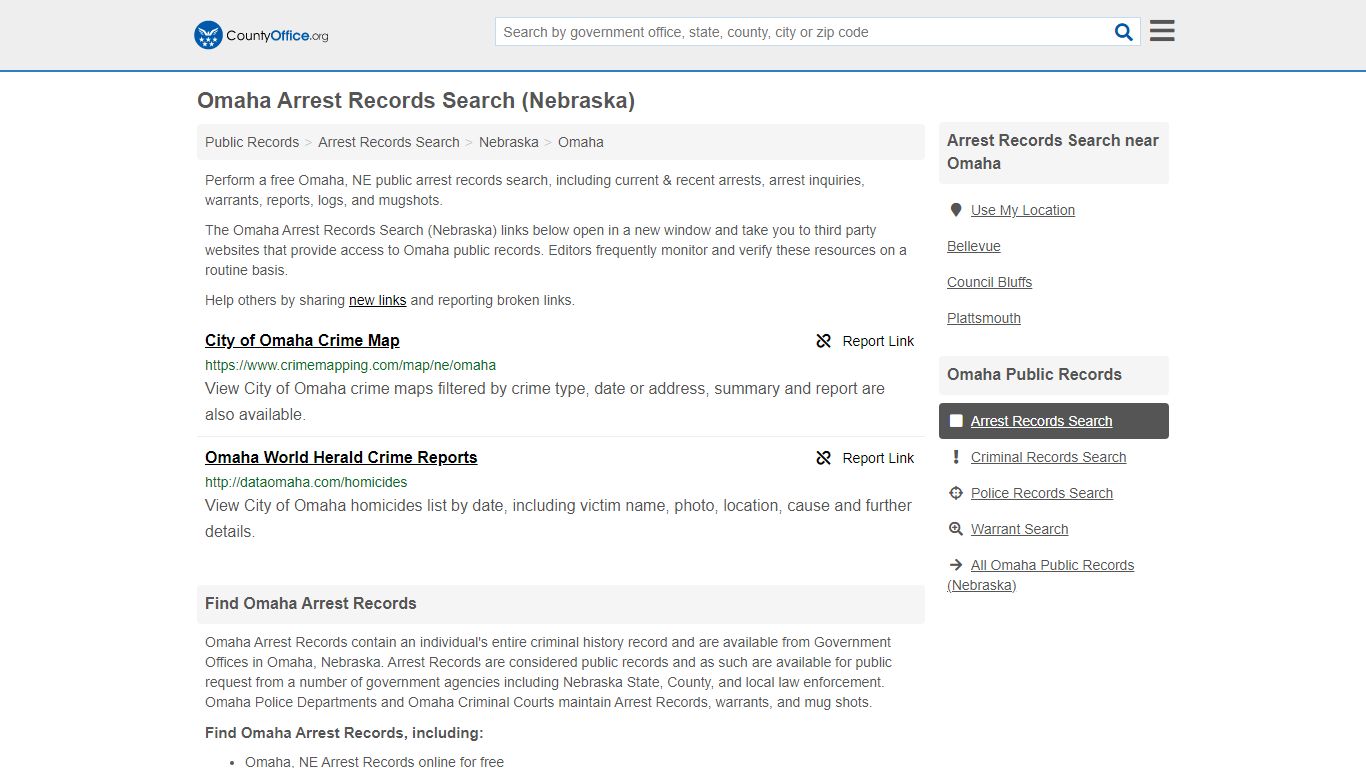 Arrest Records Search - Omaha, NE (Arrests & Mugshots)