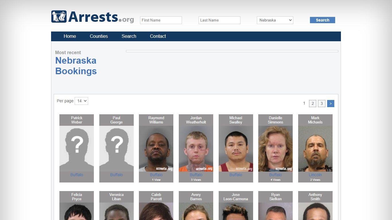 Nebraska Arrests and Inmate Search